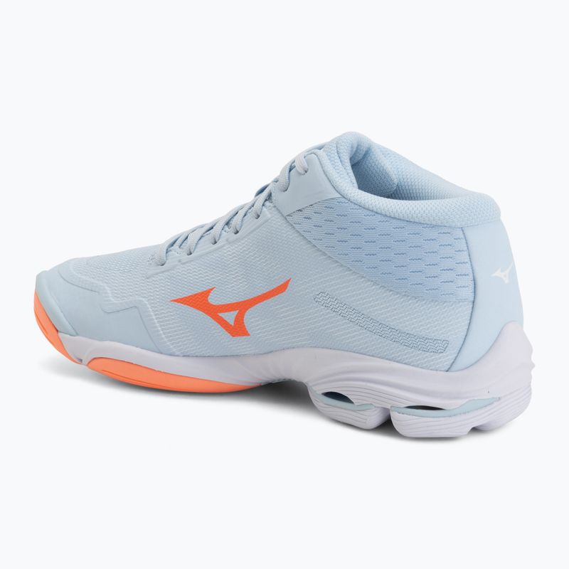 Buty do siatkówki damskie Mizuno Wave Lightning Pro Mid blue finch/lava orange/flamingo coral 3