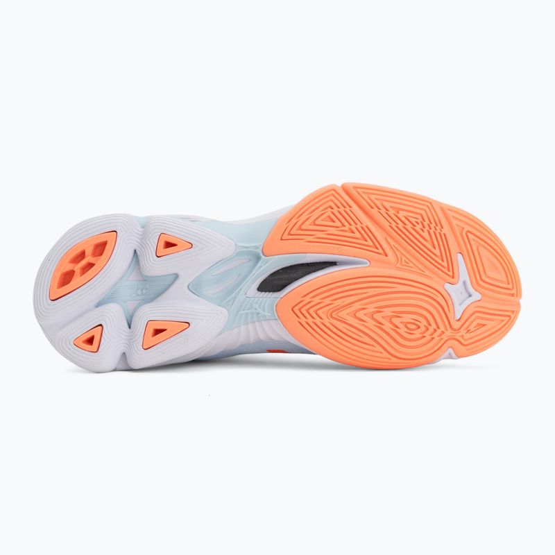 Buty do siatkówki damskie Mizuno Wave Lightning Pro Mid blue finch/lava orange/flamingo coral 4