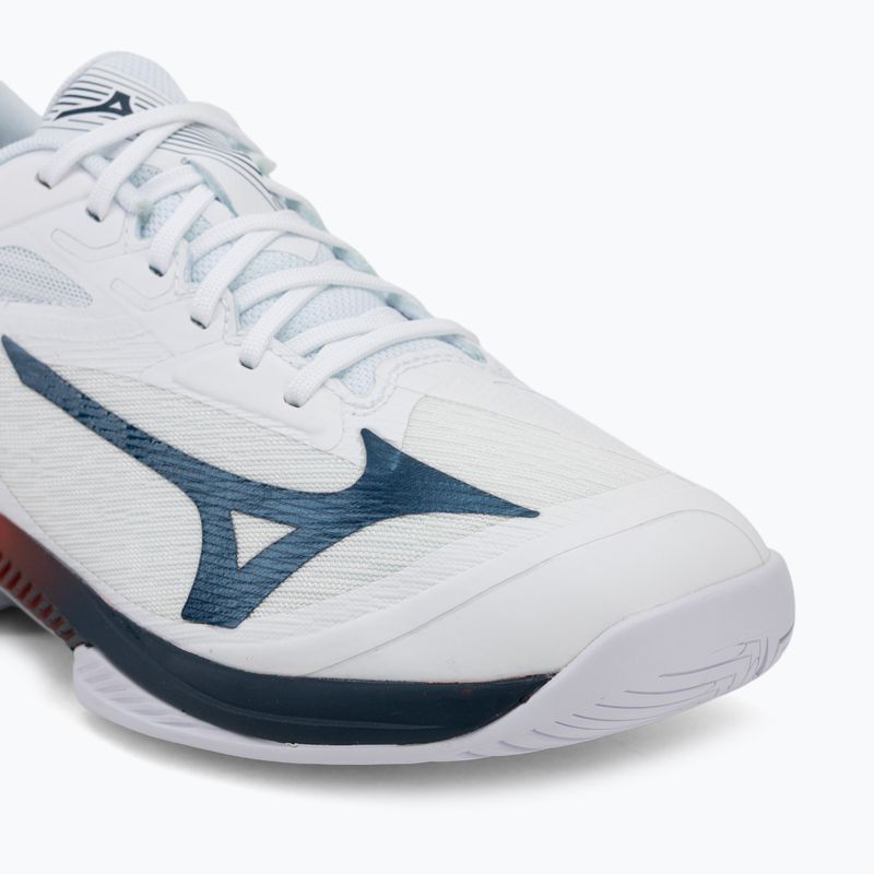 Buty do tenisa męskie Mizuno Wave Exceed Court AC white/insignia blue/orange 7