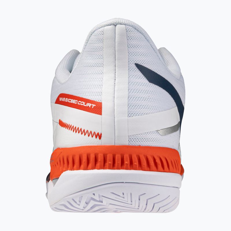 Buty do tenisa męskie Mizuno Wave Exceed Court AC white/insignia blue/orange 10