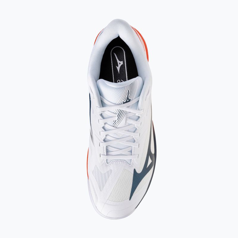 Buty do tenisa męskie Mizuno Wave Exceed Court AC white/insignia blue/orange 12