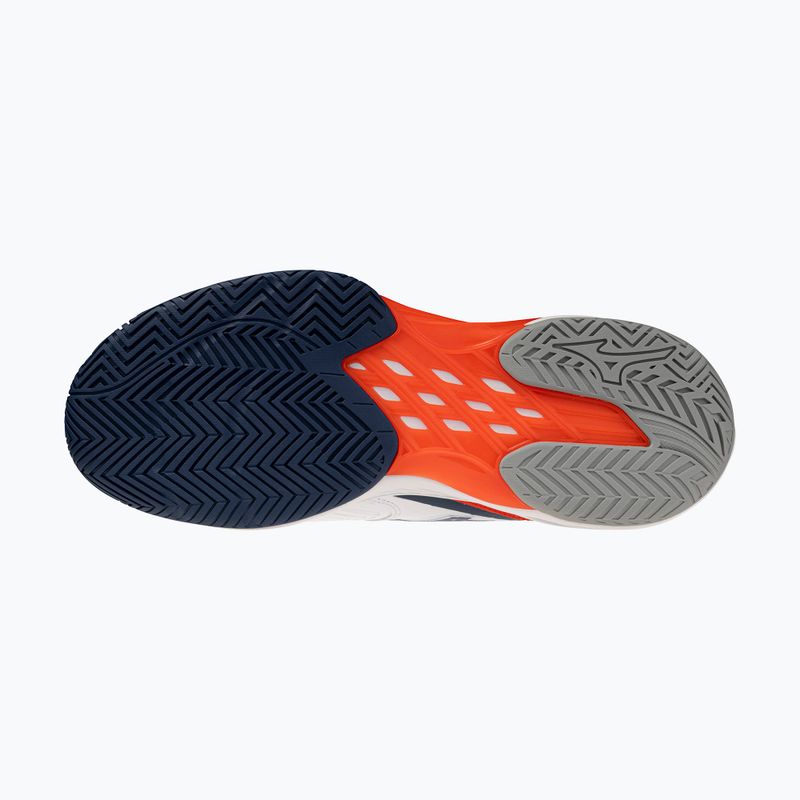 Buty do tenisa męskie Mizuno Neo Ace AC white/insignia blue/orange 3