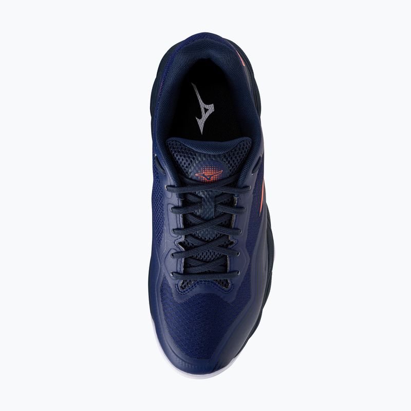 Buty do tenisa męskie Mizuno Wave Enforce Court 2 CC beacon blue/lava orange/white 5