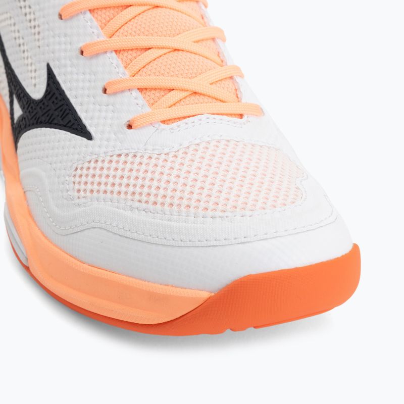 Buty do piłki ręcznej Mizuno Wave Stealth Pro white/black/flamingo coral 7