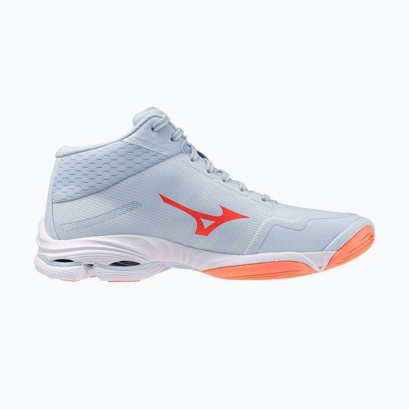 Buty do siatkówki damskie Mizuno Wave Lightning Pro Mid blue finch/lava orange/flamingo coral 9