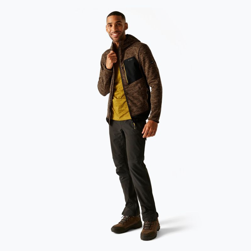 Bluza męska REGATTA Alven nut brown marl/black 2