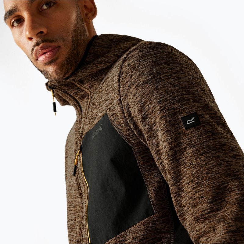 Bluza męska REGATTA Alven nut brown marl/black 4