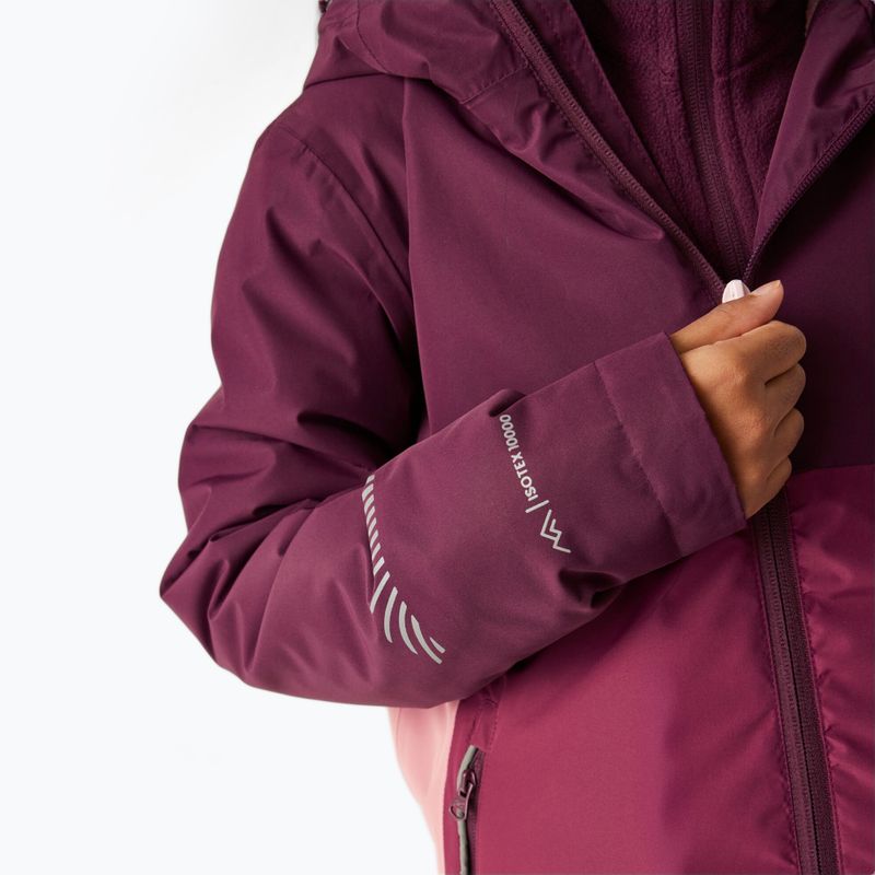Kurtka przeciwwiatrowa dziecięca REGATTA Hillain Warm fig/dark pimento/dusty rose 6
