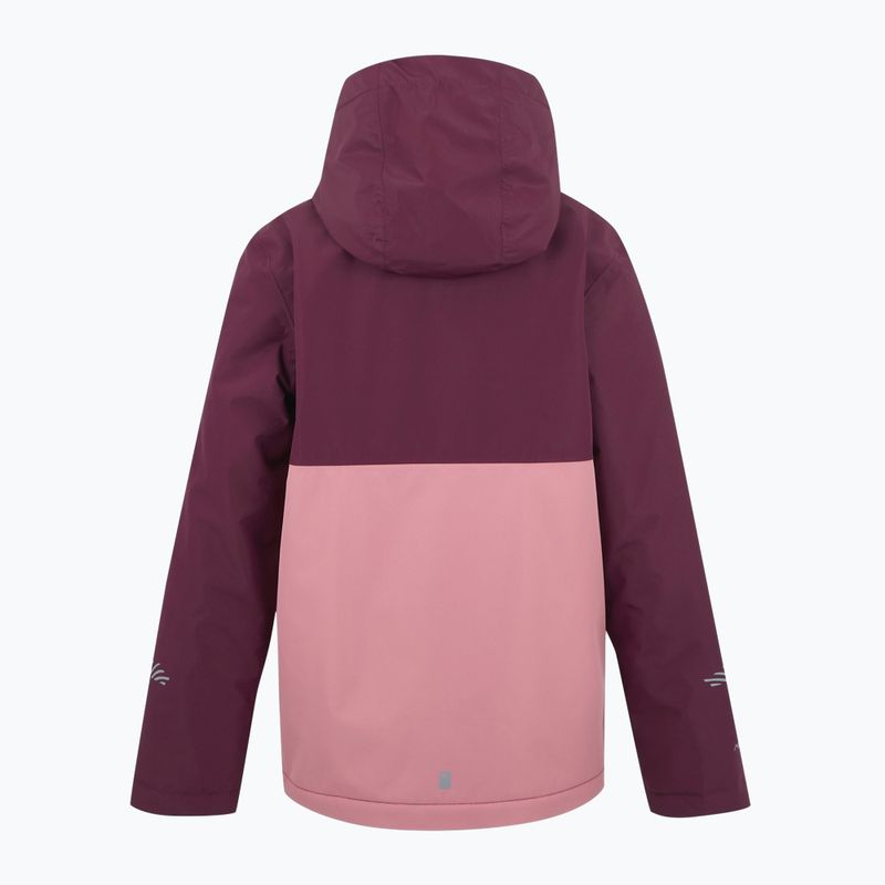 Kurtka przeciwwiatrowa dziecięca REGATTA Hillain Warm fig/dark pimento/dusty rose 8