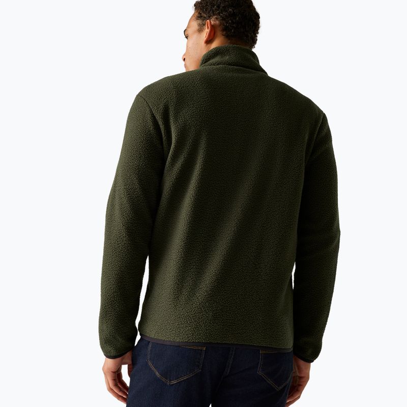 Bluza polarowa męska REGATTA Frankie Borg dark khaki/black 3