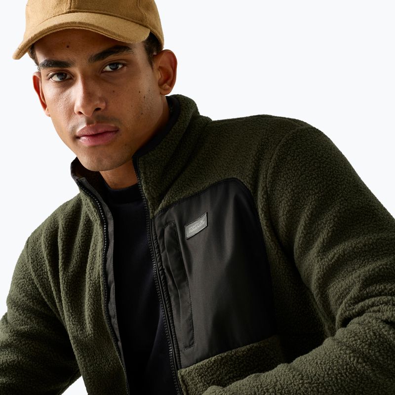Bluza polarowa męska REGATTA Frankie Borg dark khaki/black 6