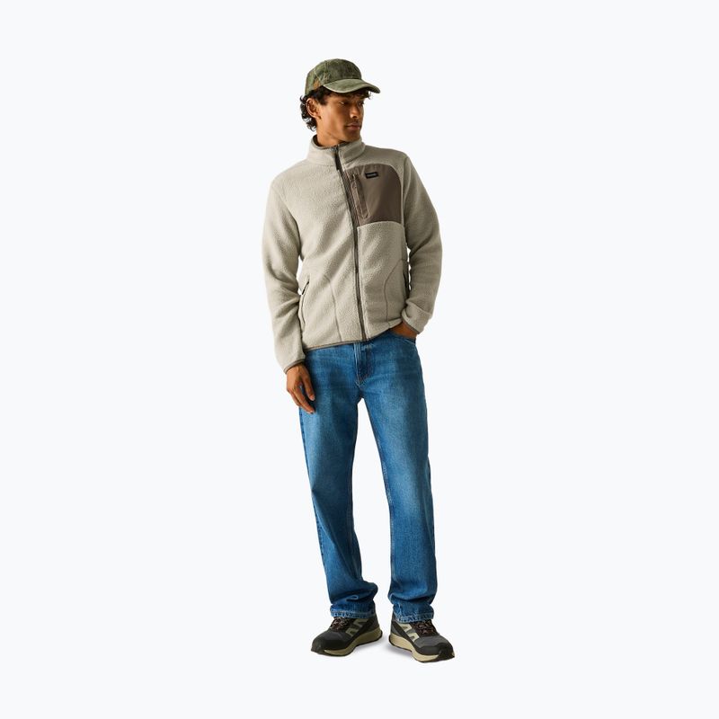 Bluza polarowa męska REGATTA Frankie Borg abbeystone/smokey olive 2