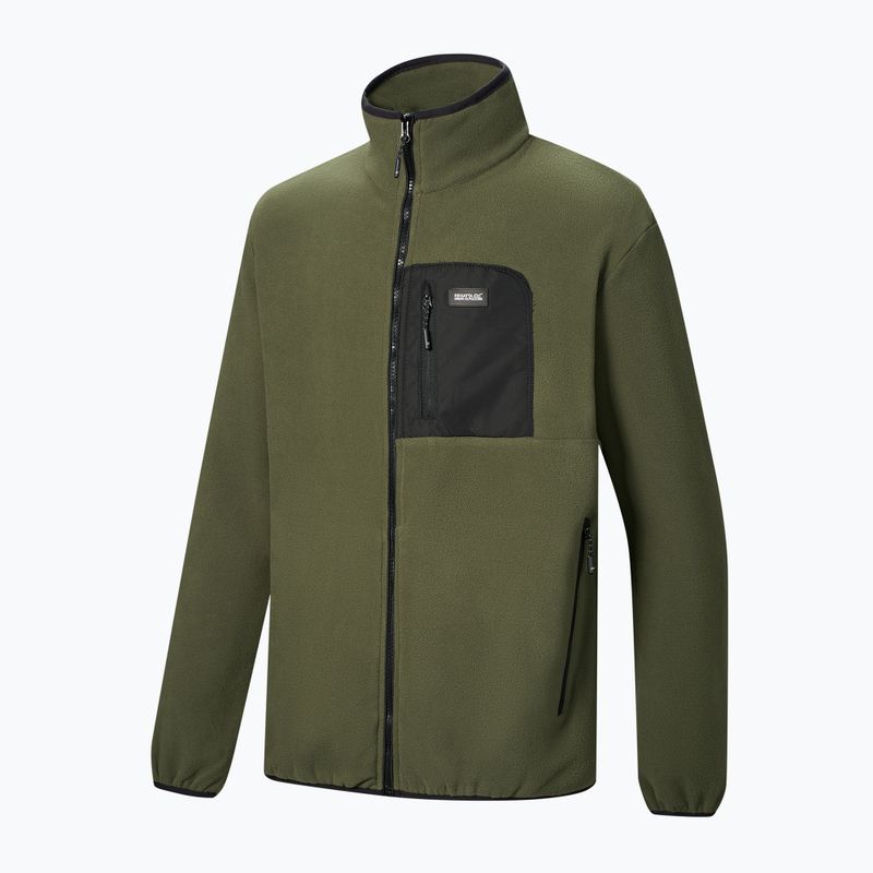 Bluza polarowa męska REGATTA Frankie Full Zip Fleece dark khaki/black 3