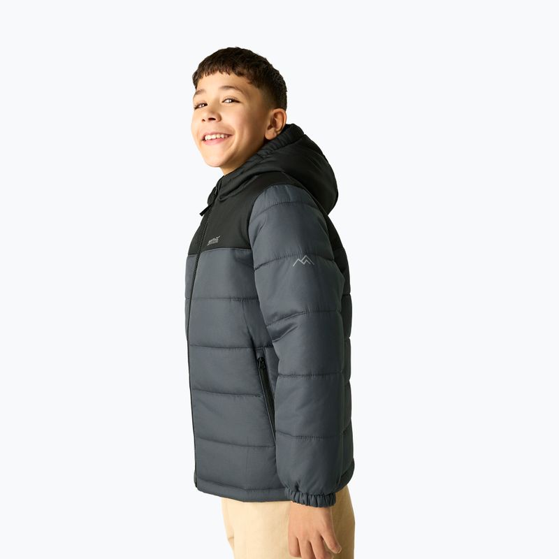 Kurtka ocieplana dziecięca REGATTA Lofthouse black/seal grey 9