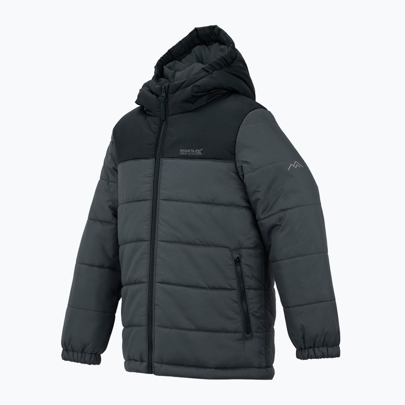 Kurtka ocieplana dziecięca REGATTA Lofthouse black/seal grey 3