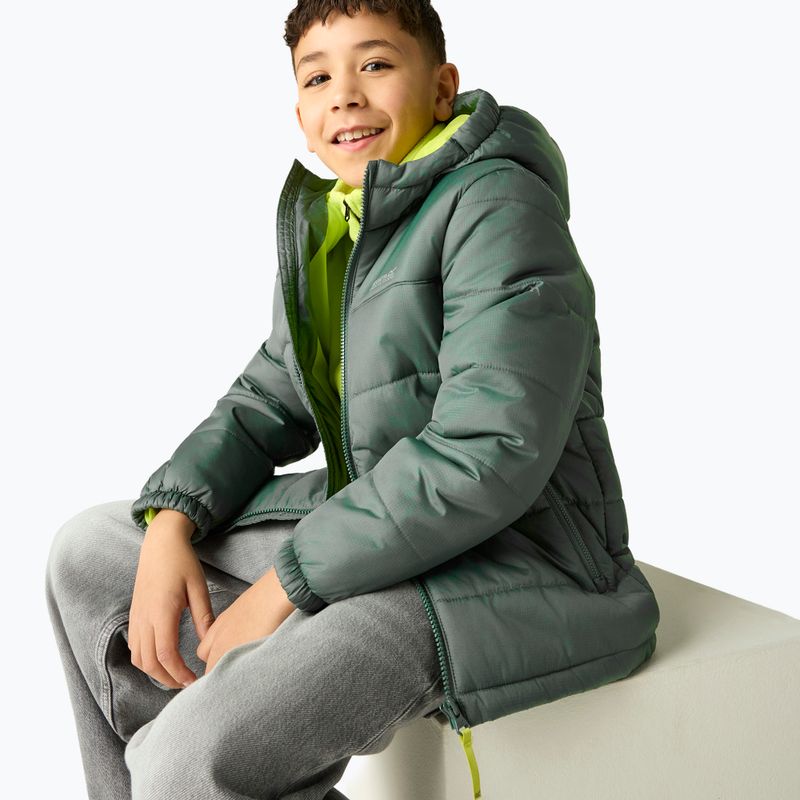 Kurtka ocieplana dziecięca REGATTA Lofthouse dark forest green/wild lime 11