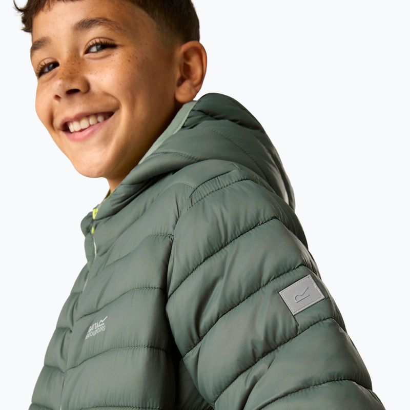 Kurtka ocieplana dziecięca REGATTA Lofthouse dark forest green/wild lime 13