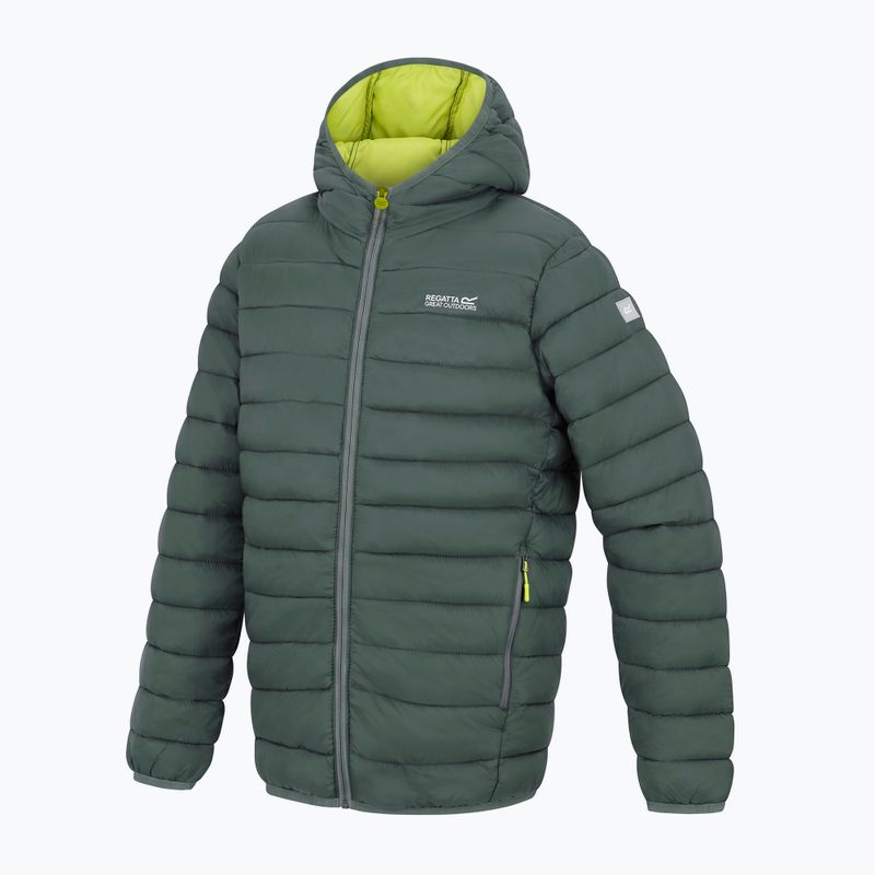 Kurtka ocieplana dziecięca REGATTA Lofthouse dark forest green/wild lime 3