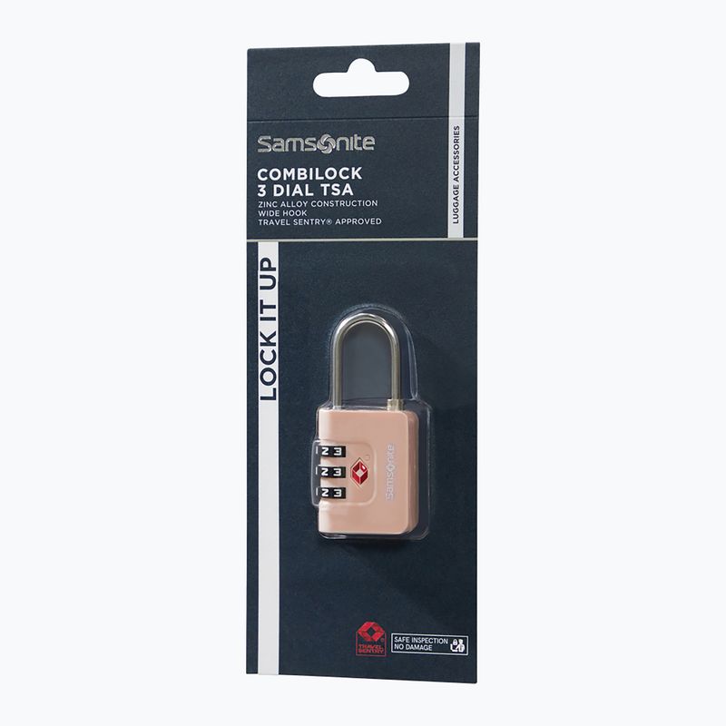 Kłódka Samsonite Combiblock 3 Dial TSA rose 3