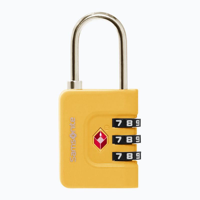 Kłódka Samsonite Combiblock 3 Dial TSA yellow