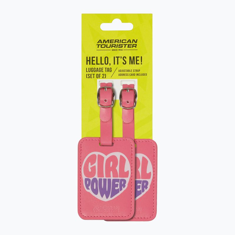 Zawieszka do bagażu American Tourister Luggage Tag Print 2 szt. girl power 4