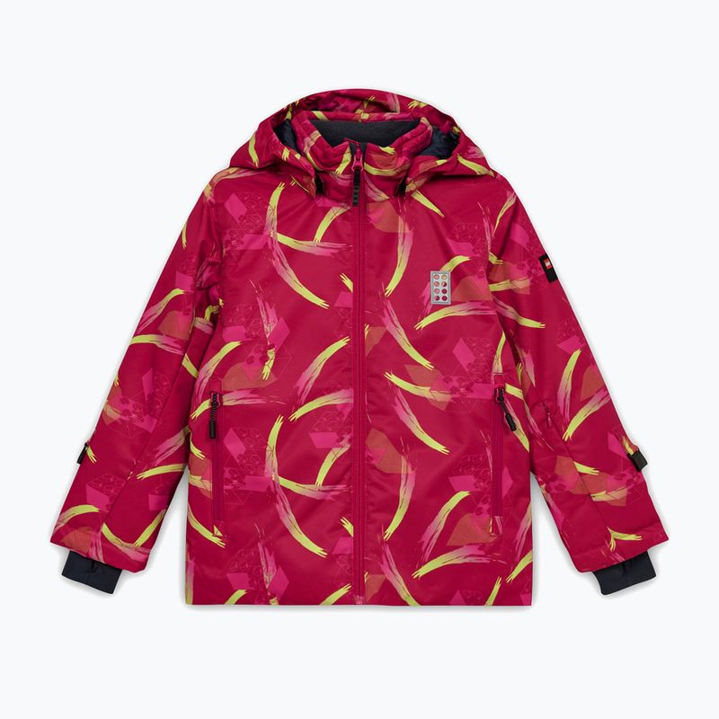 Kurtka narciarska dziecięca LEGO Lwjad 800 dark pink