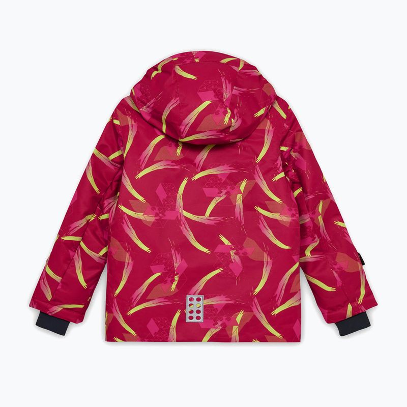 Kurtka narciarska dziecięca LEGO Lwjad 800 dark pink 2