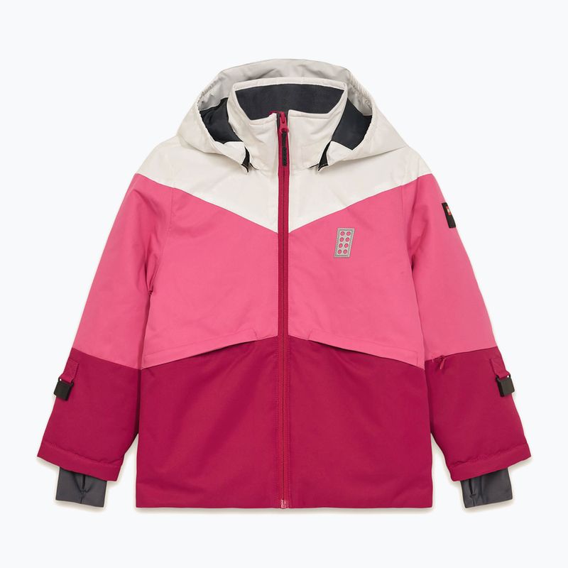Kurtka narciarska dziecięca LEGO Lwjested 708 dark pink