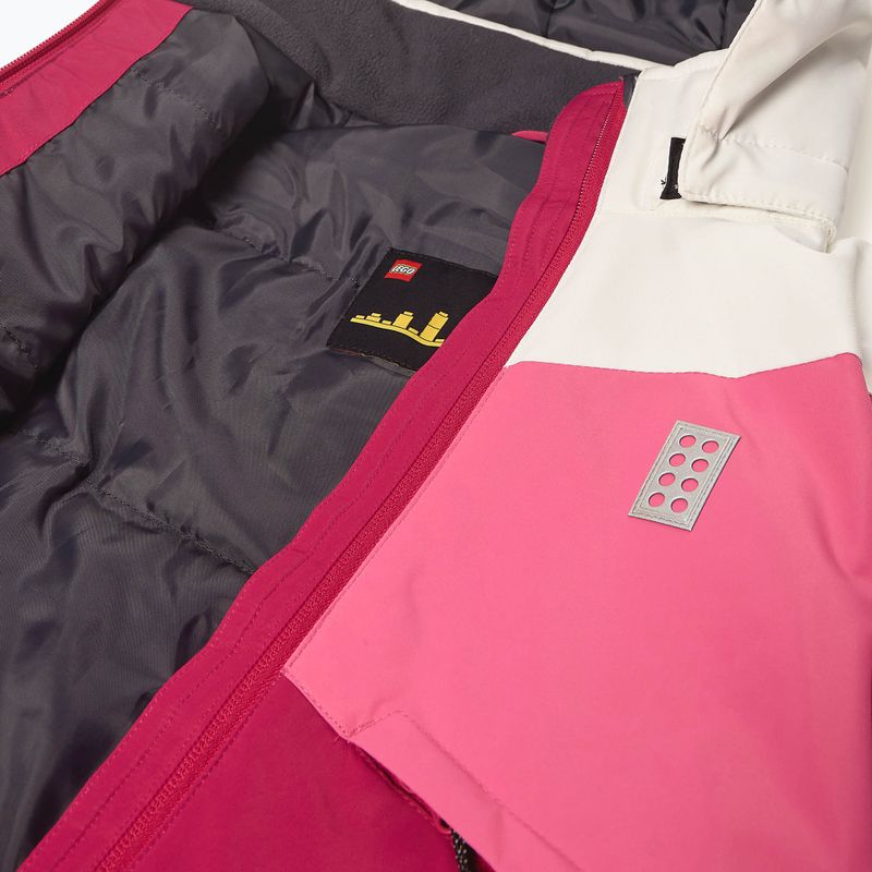 Kurtka narciarska dziecięca LEGO Lwjested 708 dark pink 5