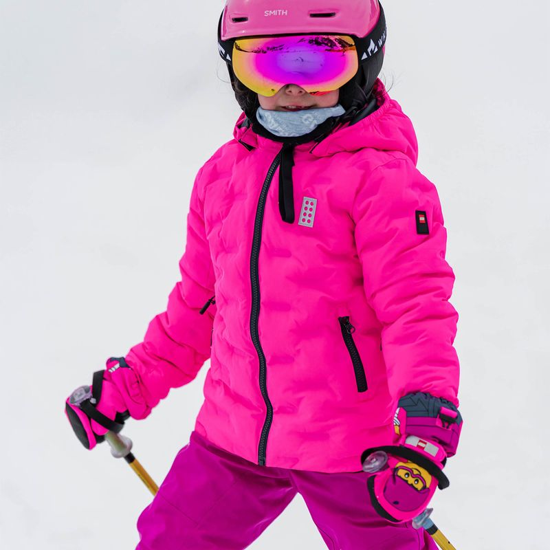 Kurtka narciarska dziecięca LEGO Lwjipe 706 pink