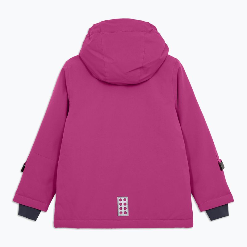 Kurtka narciarska dziecięca LEGO Lwjad 804 dark pink 2