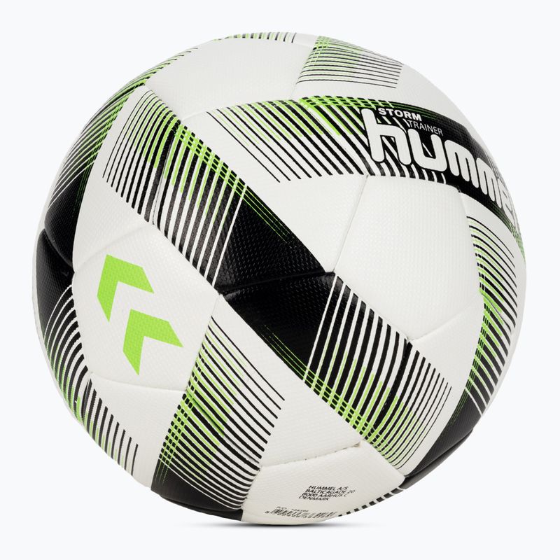 Piłka do piłki nożnej Hummel Storm Trainer FB white/black/green rozmiar 5 2