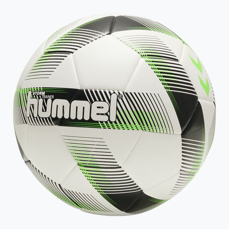 Piłka do piłki nożnej Hummel Storm Trainer FB white/black/green rozmiar 5 4