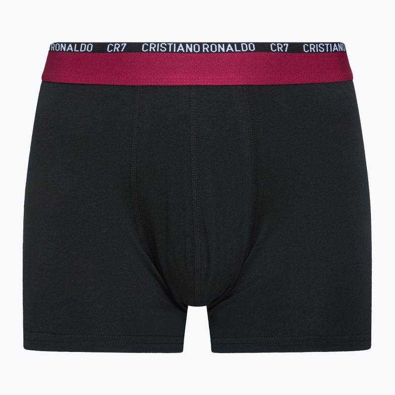 Bokserki męskie CR7 Basic Trunk 3 pary 2749 white/ grey melange/ black 2