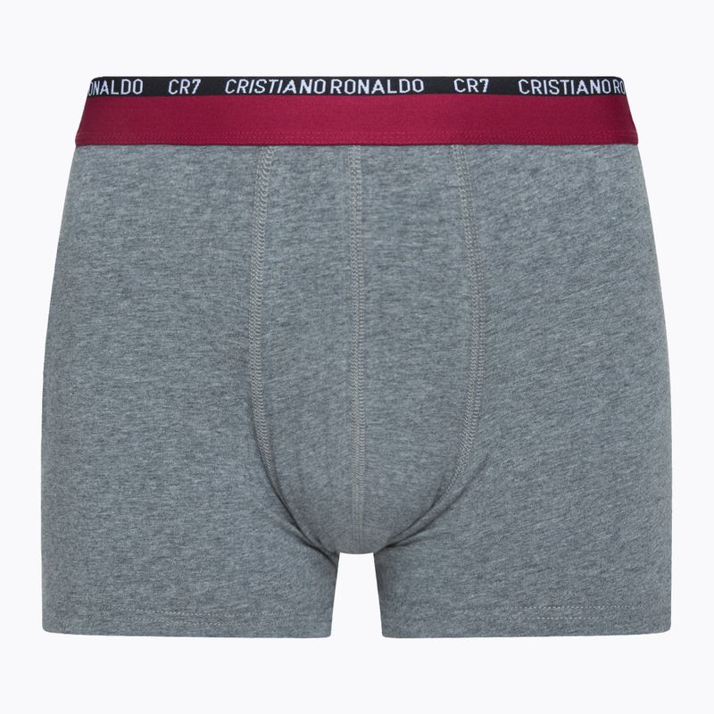 Bokserki męskie CR7 Basic Trunk 3 pary 2749 white/ grey melange/ black 4
