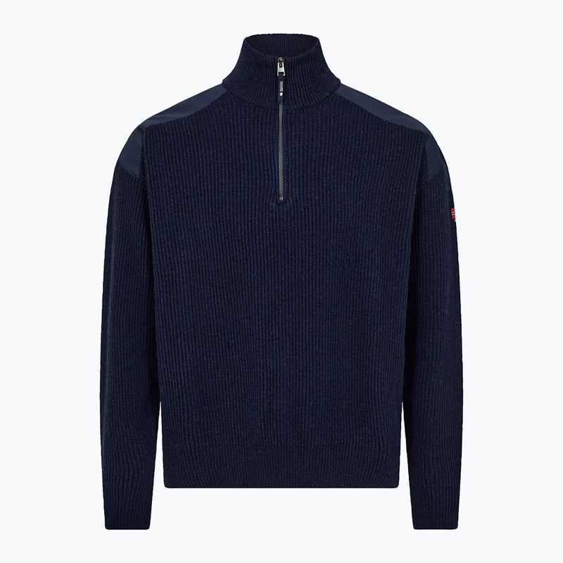 Sweter męski Dovre Ribbed Knit Half Zip navy 5