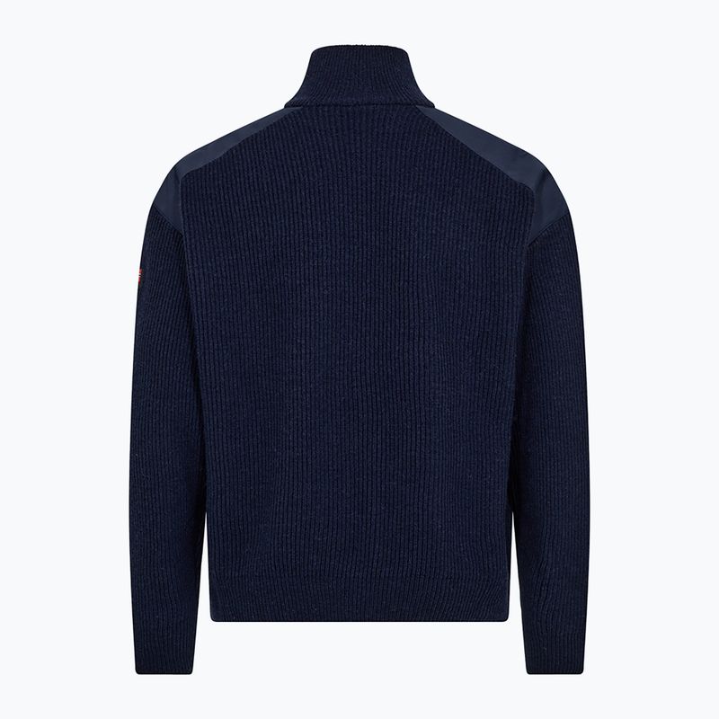 Sweter męski Dovre Ribbed Knit Half Zip navy 6