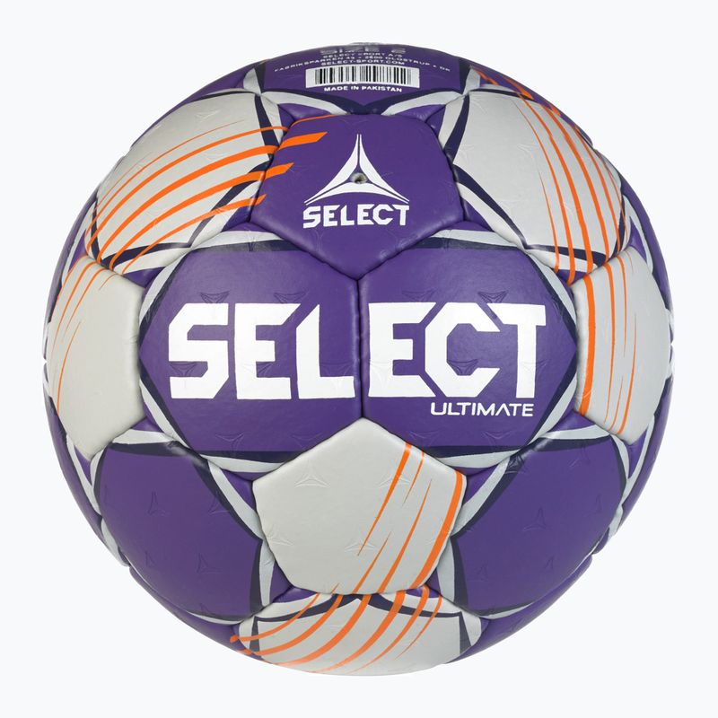 Piłka do piłki ręcznej SELECT Ultimate v24 Official EHF grey/purple rozmiar 3 2
