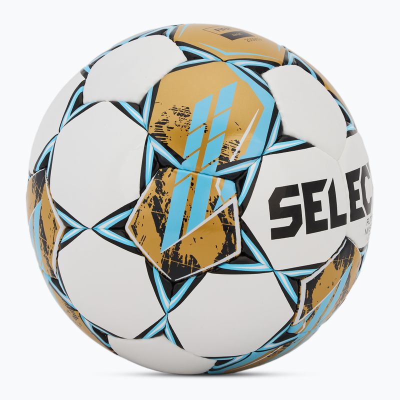 Piłka do piłki nożnej SELECT Futsal Future Master Gold Fifa v25 white/gold rozmiar 4 2