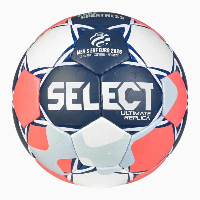 Piłka do piłki ręcznej SELECT Ultimate Euro Men v26 Replica white/red/black rozmiar 2