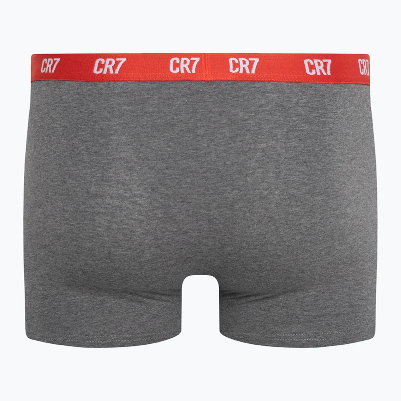 Bokserki męskie CR7 Basic Trunk 3 pary grey melange/ red/ navy 3