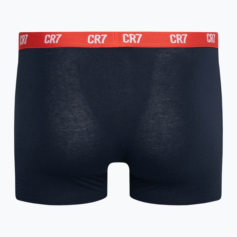 Bokserki męskie CR7 Basic Trunk 3 pary grey melange/ red/ navy 9