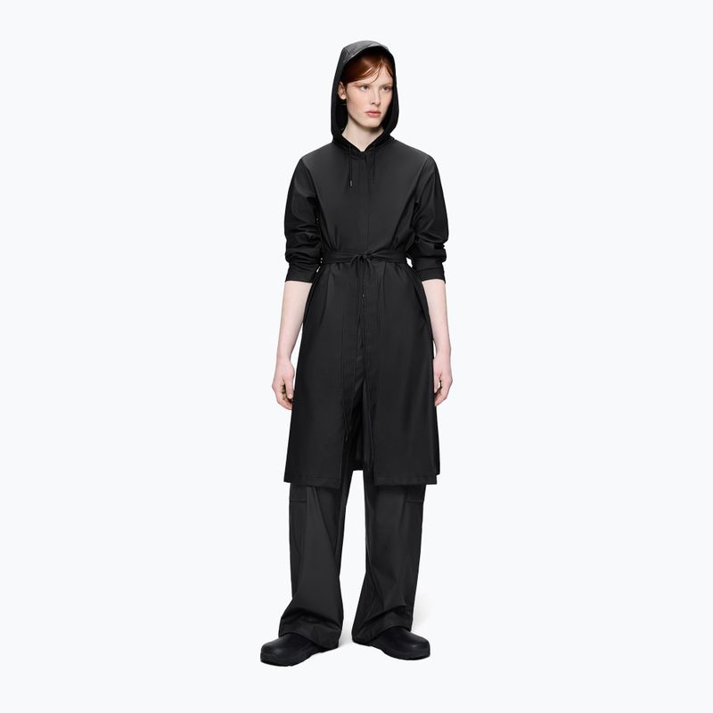 Płaszcz przeciwdeszczowy damski Rains A-Line Longer black 2
