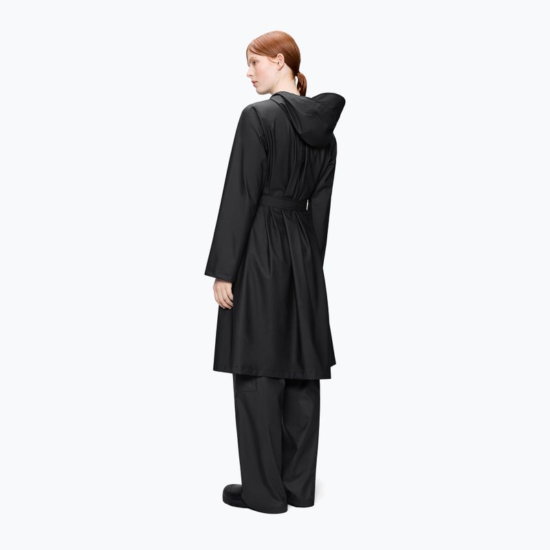 Płaszcz przeciwdeszczowy damski Rains A-Line Longer black 3