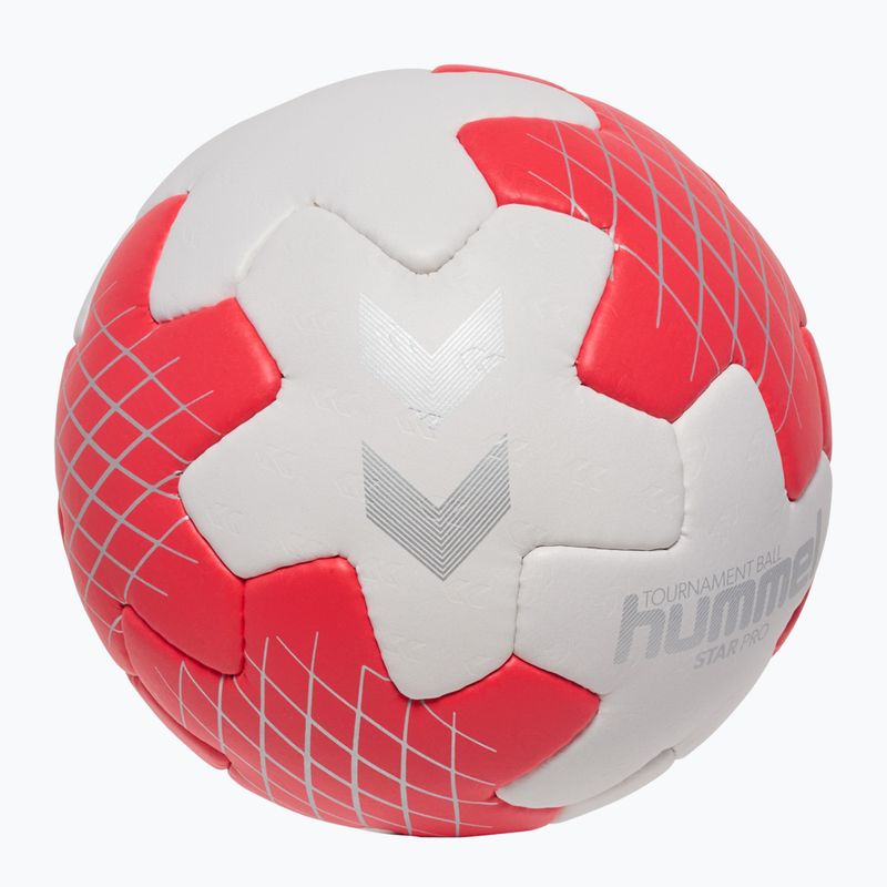 Piłka do piłki ręcznej Hummel Star Pro HB off white/red/silver size 2 2