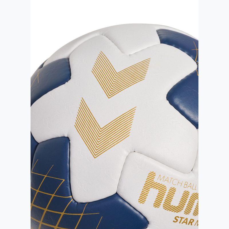 Piłka do piłki ręcznej Hummel Star Mach off white/marine/gold rozmiar 3 4