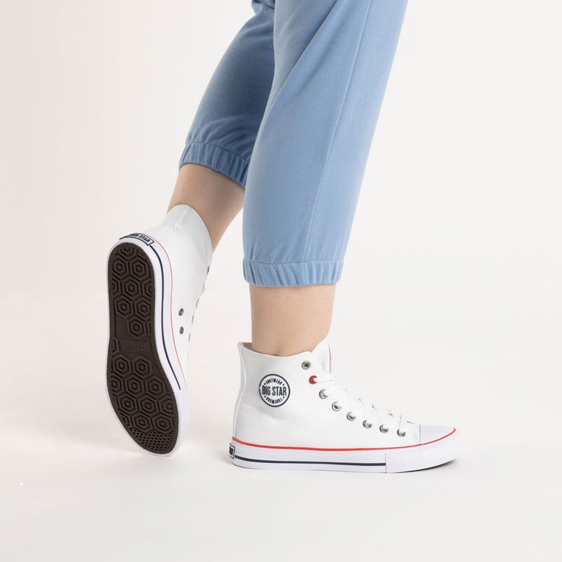 Trampki damskie BIG STAR T274026 białe 2