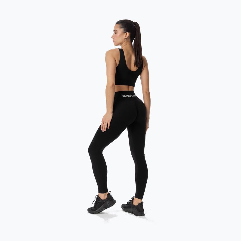 Legginsy treningowe damskie Cardio Bunny Seamless Push-Up czarny 3