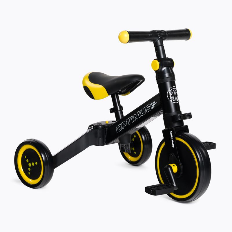 Rowerek biegowy trójkołowy Milly Mally 3w1 Optimus black 4