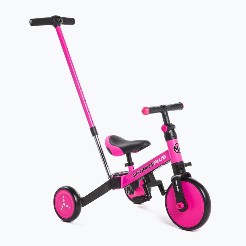 Rowerek biegowy trójkołowy Milly Mally 4w1 Optimus Plus pink 2